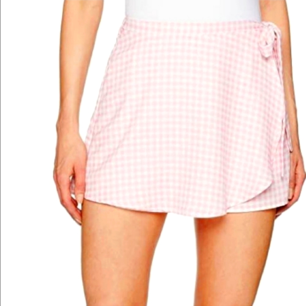 Show Me Your MuMu Pink Gingham Skort